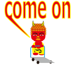 A strange red demon sticker #3058858