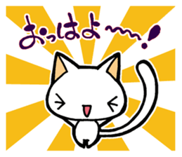 Of white cat everyday sticker #3059032