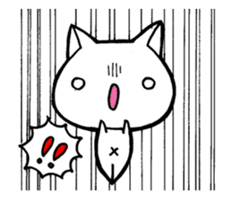 Of white cat everyday sticker #3059052