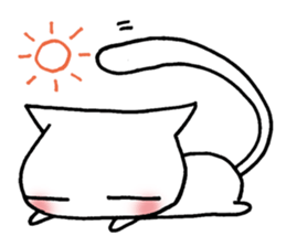 Of white cat everyday sticker #3059057