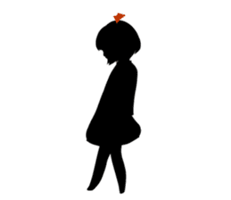 A girl's shadow(English) sticker #3060180