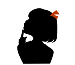 A girl's shadow(English) sticker #3060182
