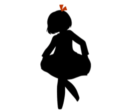 A girl's shadow(English) sticker #3060185