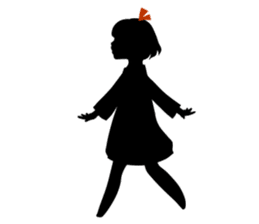 A girl's shadow(English) sticker #3060186