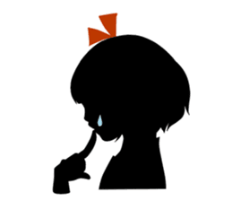 A girl's shadow(English) sticker #3060193