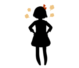 A girl's shadow(English) sticker #3060196