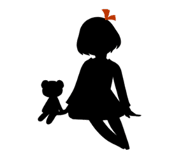 A girl's shadow(English) sticker #3060197