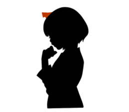 A girl's shadow(English) sticker #3060213