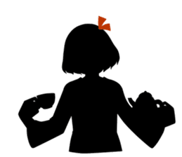 A girl's shadow(English) sticker #3060216