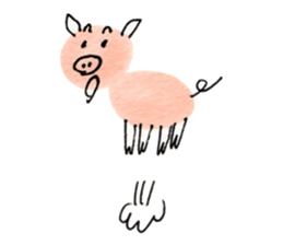 Animals drawn with a pen sticker #3060740