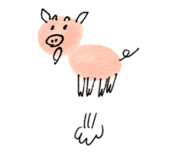 Animals drawn with a pen sticker #3060740