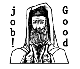 It is written HONKI and read as MAZI sticker #3061581