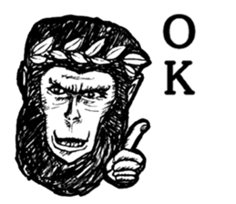 It is written HONKI and read as MAZI sticker #3061592