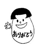 Bobbed hair style egg sticker #3062023