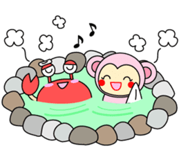 Crab Baron and Monkey Princess sticker #3062238