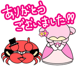 Crab Baron and Monkey Princess sticker #3062244