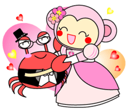 Crab Baron and Monkey Princess sticker #3062248