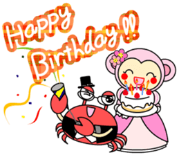 Crab Baron and Monkey Princess sticker #3062251