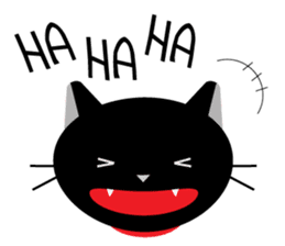 japanese black cat Sticker sticker #3062442