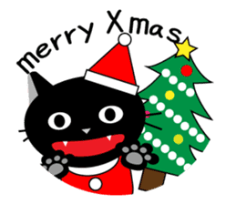 japanese black cat Sticker sticker #3062471