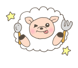 The free sheep'Merci' sticker #3062621