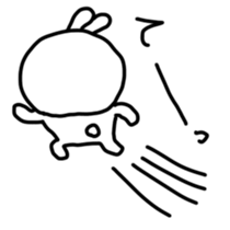 Rabbits cute pretend sticker #3064658