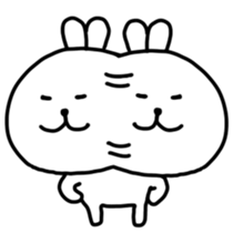 Rabbits cute pretend sticker #3064660