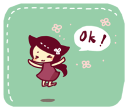 The girl of a cat sticker #3064768