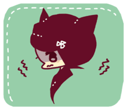 The girl of a cat sticker #3064772