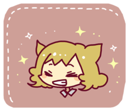 The girl of a cat sticker #3064783