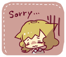 The girl of a cat sticker #3064797