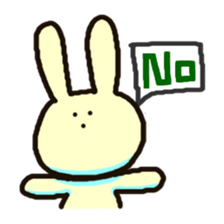 Because rabbit. sticker #3065526