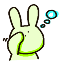 Because rabbit. sticker #3065534