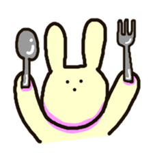 Because rabbit. sticker #3065543