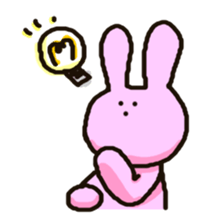 Because rabbit. sticker #3065552