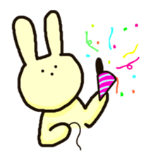 Because rabbit. sticker #3065554