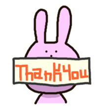 Because rabbit. sticker #3065555