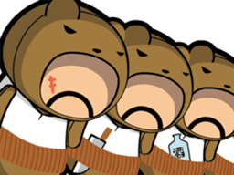 Small middle-aged man(bear costume)jpnVr sticker #3065968