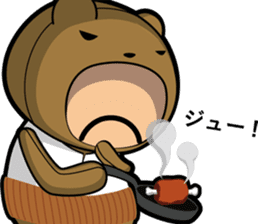 Small middle-aged man(bear costume)jpnVr sticker #3065974