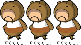 Small middle-aged man(bear costume)jpnVr sticker #3065980