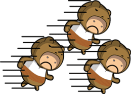 Small middle-aged man(bear costume)jpnVr sticker #3065981