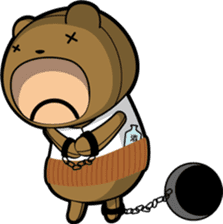 Small middle-aged man(bear costume)jpnVr sticker #3066000