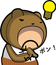 Small middle-aged man(bear costume)jpnVr sticker #3066001