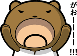 Small middle-aged man(bear costume)jpnVr sticker #3066002