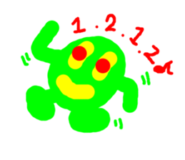 Green ball -kun sticker #3066968