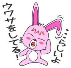 A gossipy rabbit. sticker #3067283