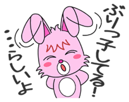 A gossipy rabbit. sticker #3067285