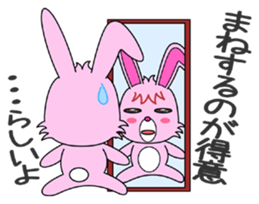 A gossipy rabbit. sticker #3067287