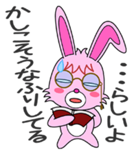 A gossipy rabbit. sticker #3067288