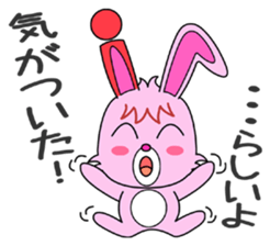 A gossipy rabbit. sticker #3067291